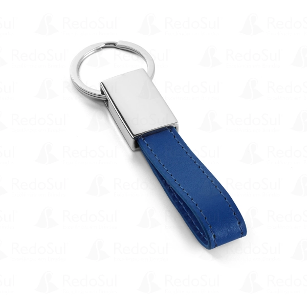 Chaveiro personalizado em Couro sintético e metal